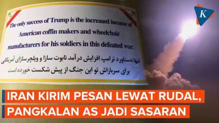 Pesan Keras Iran Untuk Trump Di Badan Rudal Yang Targetkan Pangkalan AS