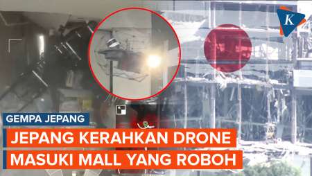 Jepang Kerahkan Drone Untuk Masuki Mall Yang Roboh Akibat Gempa