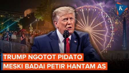Trump Ngotot Pidato Di HUT Ke-250 AS, Tak Peduli Badai Petir