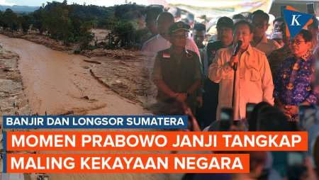 Bertemu Pengungsi Banjir, Prabowo: Kalian Suka Enggak kalau Saya Sikat Itu Maling Semua?