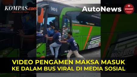 Viral Video Pengamen Maksa Masuk ke Bus Pariwisata, Sampai Didorong Kernet