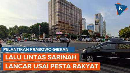 Pesta Rakyat Pelantikan Prabowo-Gibran Usai, Arus Lalu Lintas Sarinah Kembali Lancar