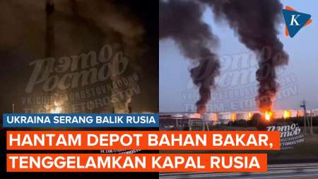 Ukraina Hantam Depot Bahan Bakar dan Tenggelamkan Kapal Selam Rusia