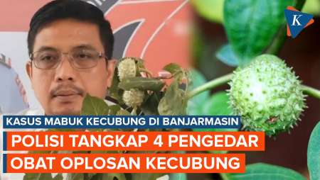 Kasus Mabuk Kecubung di Banjarmasin, 4 Pengedar Obat Oplosan Ditangkap Polisi