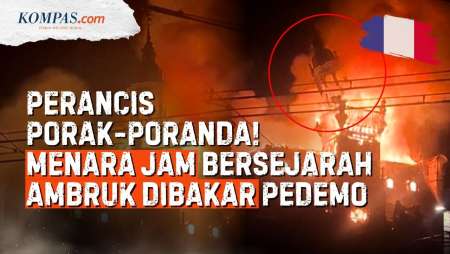 Detik-detik Menara Jam Bersejarah Di Perancis Ambruk Di Tengah Amukan Massa