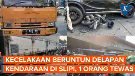 Kecelakaan Beruntun 8 Kendaraan di Slipi Jakbar, Satu Orang Tewas