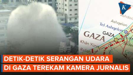 Momen Serangan Udara di Gaza Terekam Kamera Jurnalis