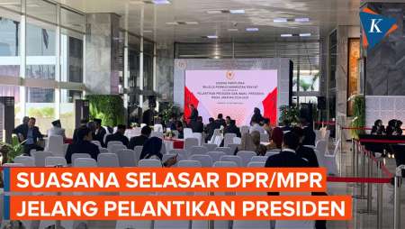 Suasana Selasar DPR/MPR Jelang Pelantikan Presiden