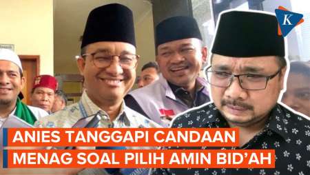 Guyonan Menag Yaqut Sebut Pilih Anies-Cak Imin “Bidah”, Anies: Senyum Saja