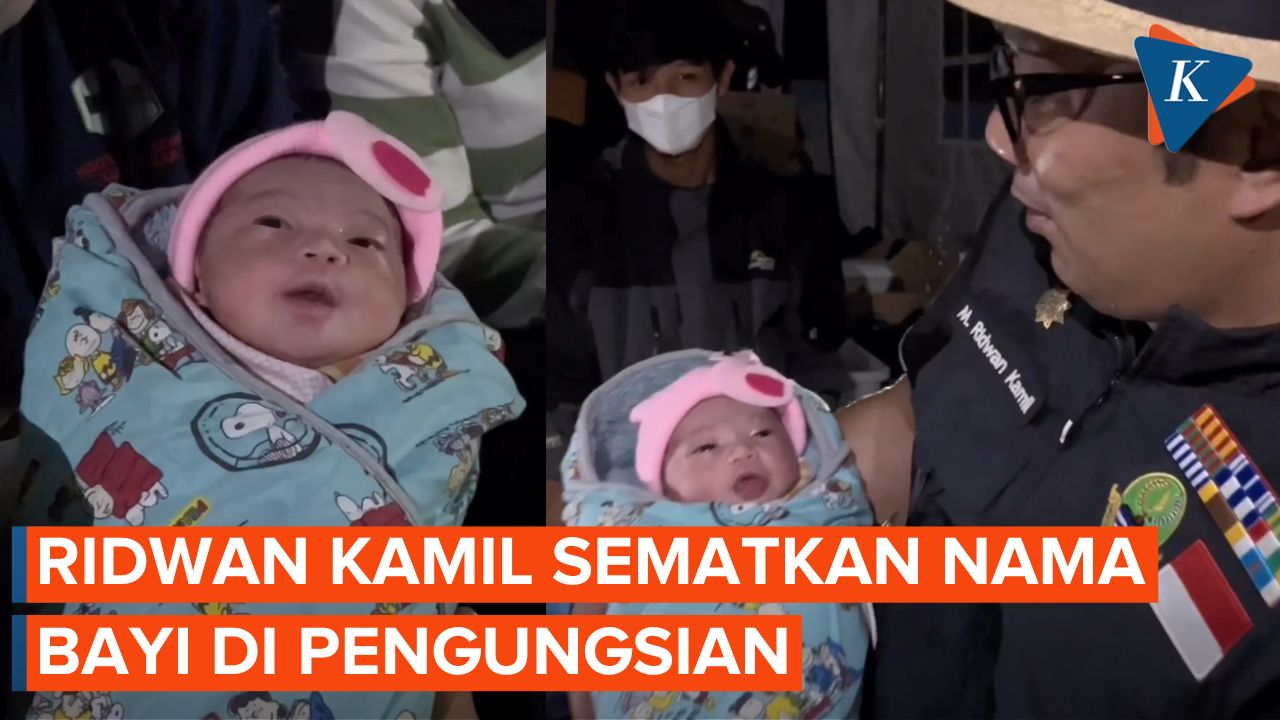 Momen Menyentuh Ridwan Kamil Beri Nama Bayi yang Lahir di Pengungsian Gempa Cianjur 
