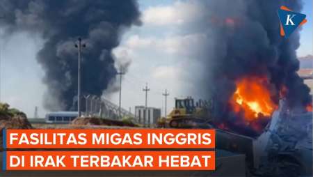 Serangan Drone Picu Kebakaran Hebat di Fasilitas Migas Inggris di Irak