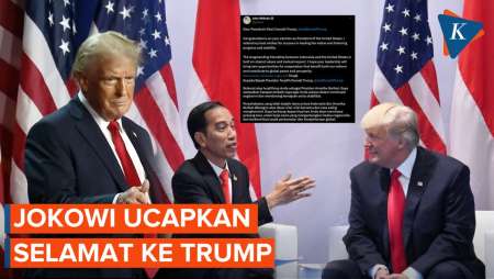 Ucapan Selamat dari Jokowi untuk Donald Trump