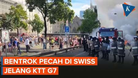 Swiss Rusuh! Pendemo-Polisi Bentrok Jelang KTT G7 Yang Akan Dihadiri Trump