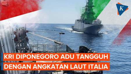 Berlayar di Lebanon, KRI Diponegoro Pamer Kekuatan di Depan Angkatan Laut Italia