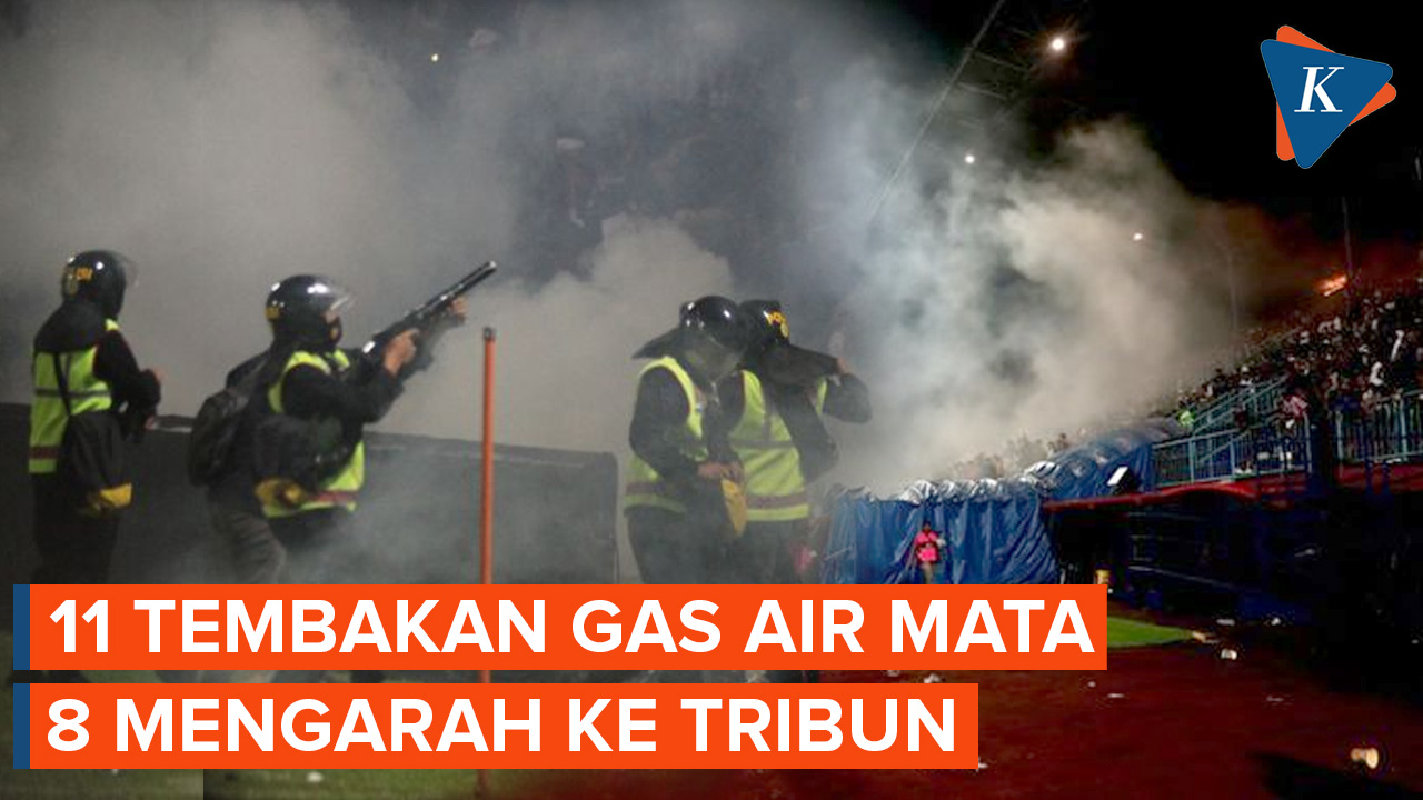 Arah Tembakan Gas Air Mata Mayoritas Menuju Tribun Penonton