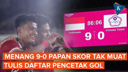 Libas Taiwan 9-0, Papan Skor Sampai Tak Muat Tulis Daftar Pencetak Gol Indonesia