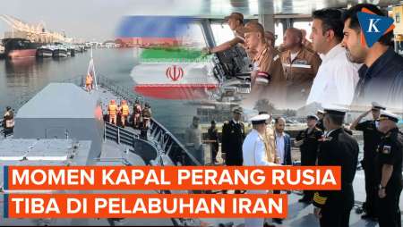 Momen Kapal Perang Rusia Tiba Di Iran, Selat Hormuz Ditutup Sebagian