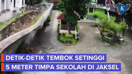 Tembok "Raksasa" Roboh Timpa Area SMPN 182 Jakarta, Begini Situasinya