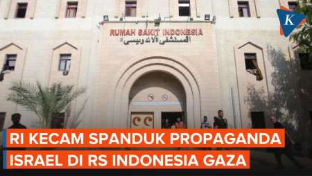 RI Kecam Israel Pasang Spanduk Propaganda Di Reruntuhan RS Indonesia Di Gaza