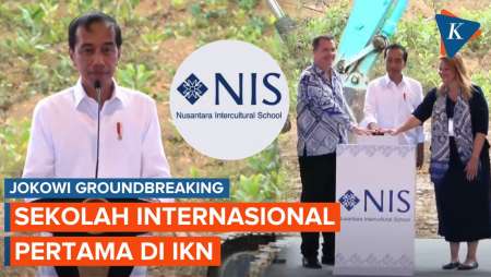 Momen Jokowi Groundbreaking Nusantara Interculture School di IKN