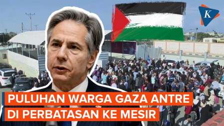 Puluhan Warga Gaza Antre di Perbatasan Menuju Mesir