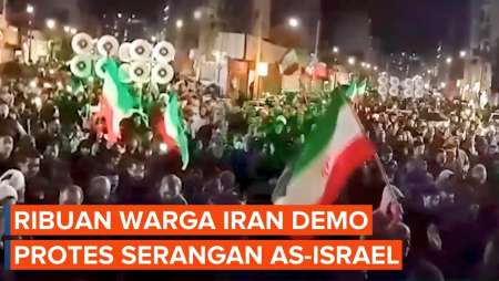 Ribuan Warga Iran Demo Protes Serangan AS-Israel
