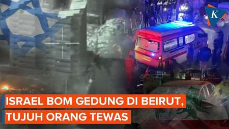 Detik-detik Israel Bombardir Gedung Di Lebanon, Ledakan Dan Kilatan Tercipta