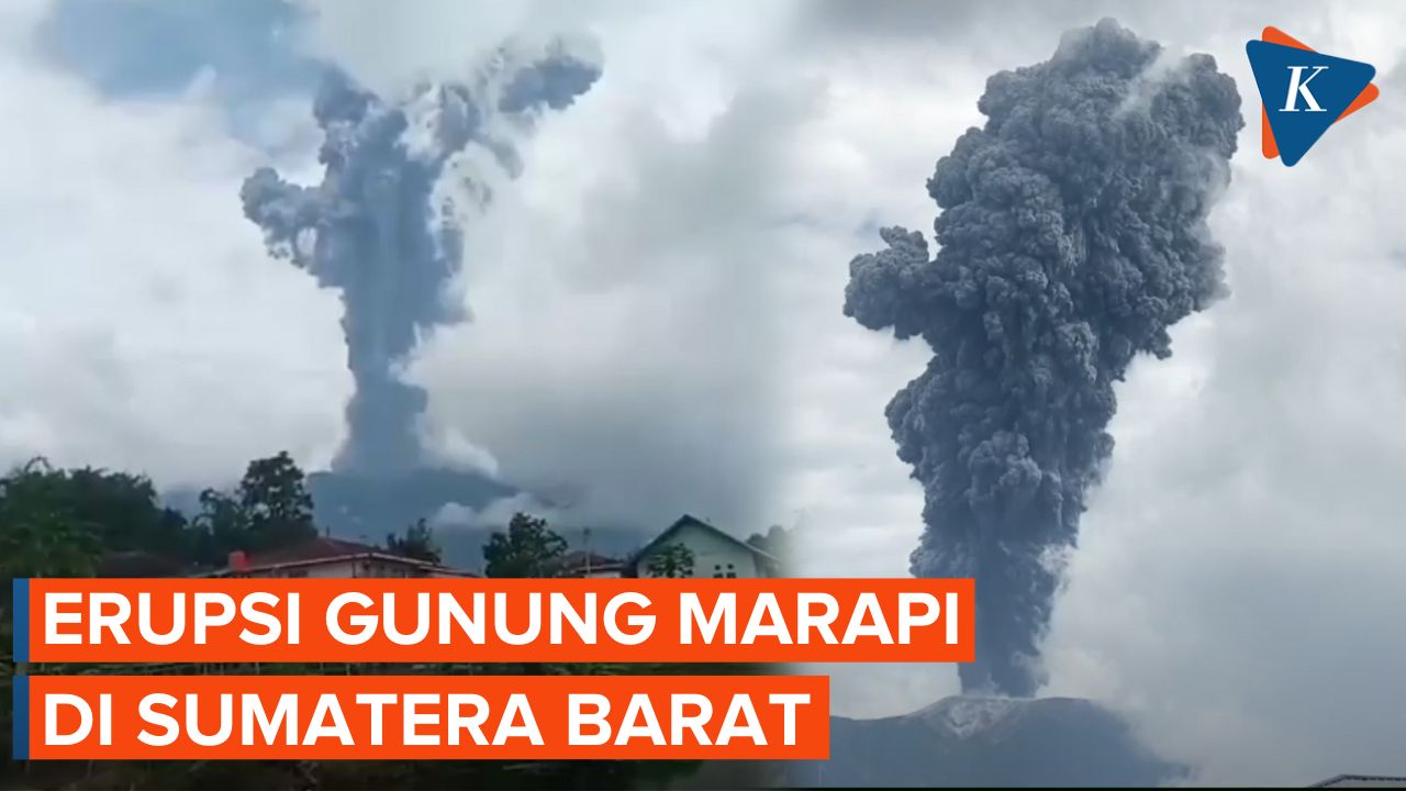 Detik-detik Gunung Marapi Meletus, Warga Agam Dilanda Hujan Abu Dan Kerikil