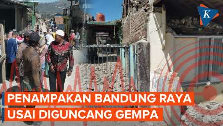 Penampakan Bandung Raya Usai Diguncang Gempa M 5.0, Beberapa Bangunan Rusak