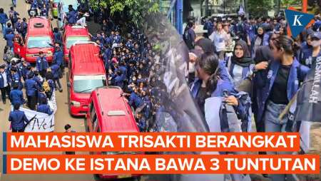 Momen Mahasiswa Trisakti Berangkat Demo ke Istana: Sewa 8 Angkot, Ajukan Tritura