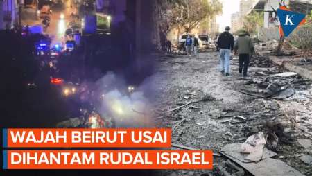 Serangan Israel Guncang Beirut, Permukiman Sipil Luluh Lantak Dihantam Rudal