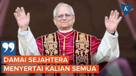Momen Paus Leo XIV Diperkenalkan dan Sapa Umat Katolik di Lapangan Santo Petrus Vatikan