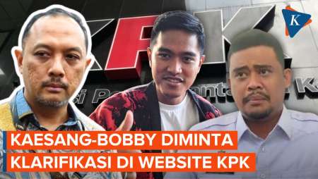 KPK Persilakan Kaesang-Bobby Klarifikasi Dugaan Gratifikasi via Website