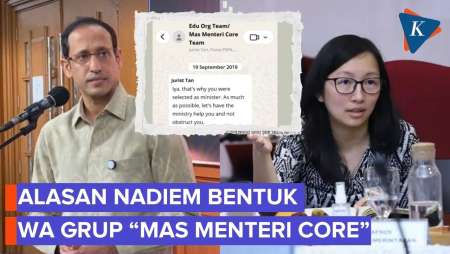 Nadiem Buka-bukaan WA Grup “Mas Menteri Core” Dengan Juris Tan Dan Staf