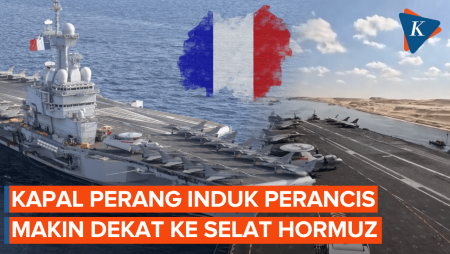 Makin Dekat Selat Hormuz! Kapal Perang Induk Perancis Tiba di Laut Arab