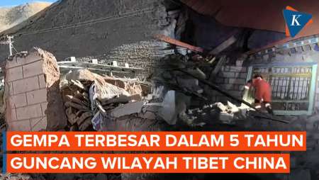 Penampakan Kerusakan Gempa M 7 Di China, Ratusan Rumah Rusak