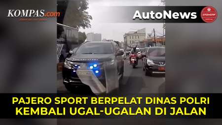 Kejadian Lagi, Pajero Sport Pakai Pelat Dinas Polisi Ugal-ugalan di Jalan