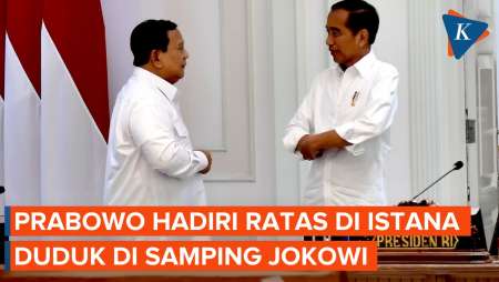 Momen Prabowo Hadiri Rapat Terbatas di Istana, Duduk di Samping Jokowi