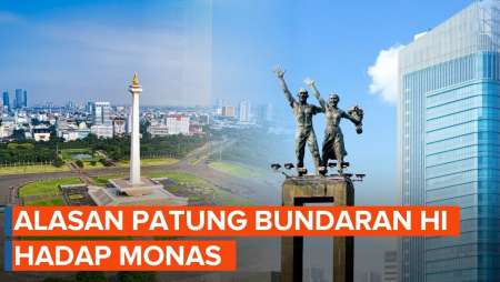 Mengapa Patung Bundaran HI Menghadap Monas?