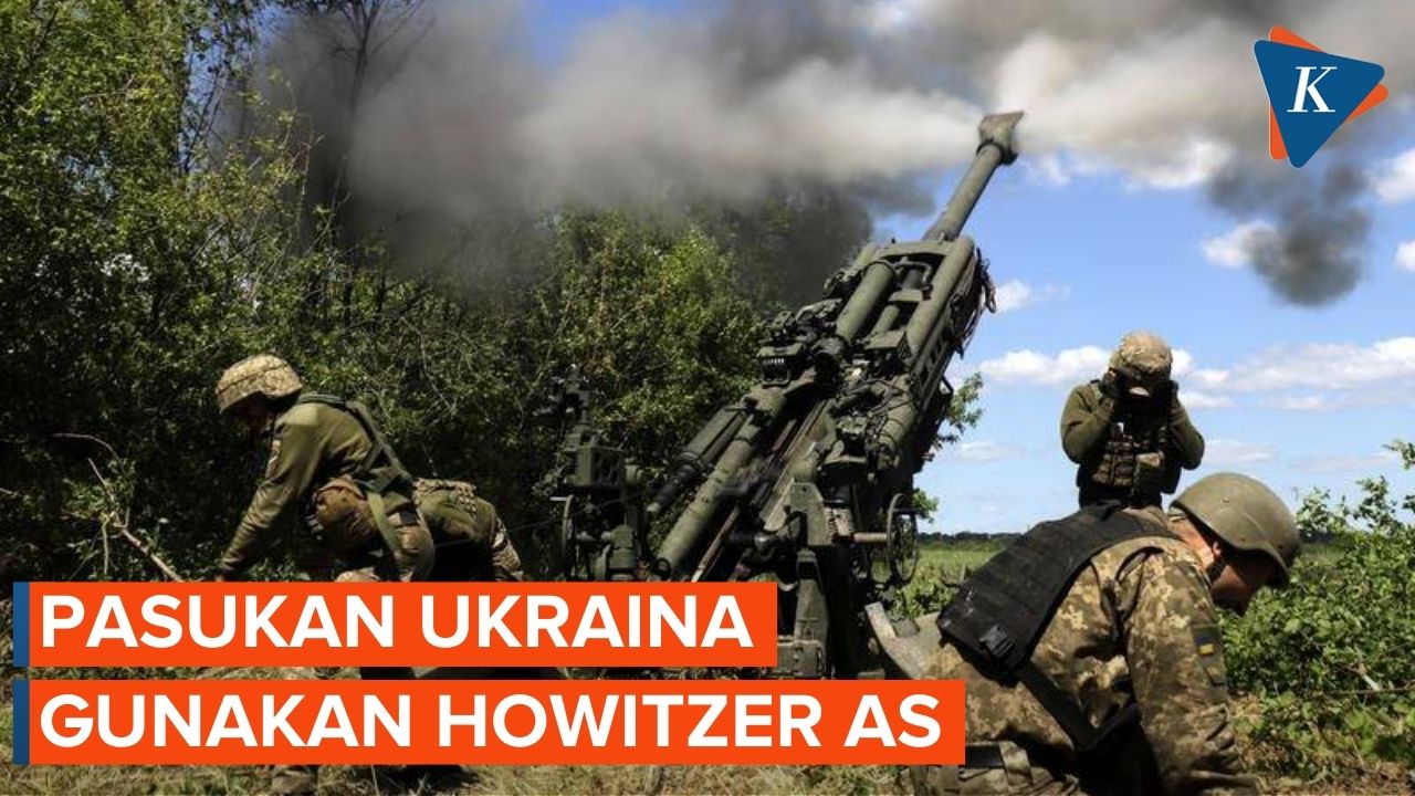 Pasukan Ukraina Menggunakan Howitzer AS di Medan Perang