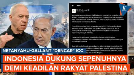 Indonesia Dukung Surat Penangkapan Netanyahu dan Gallant oleh ICC