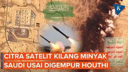 Citra Satelit Serangan Houthi Ke Kilang Minyak Saudi, Asap Hitam Membubung