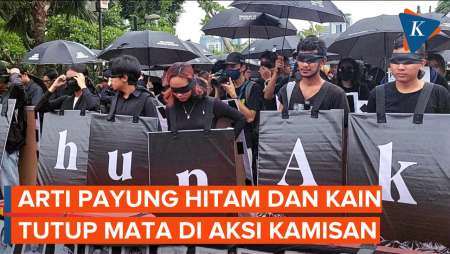 Aksi Kamisan Genap 17 Tahun, Payung Hitam dan Kain Tutup Mata Jadi Maskot