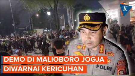 Demo di Malioboro Jogja Sempat Diwarnai Kericuhan, Massa Tak Dikenal Muncul
