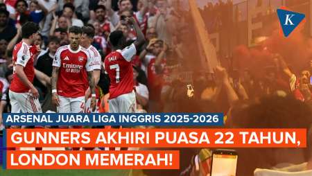 Selebrasi Fans Arsenal Juara Liga Inggris, London Memerah!