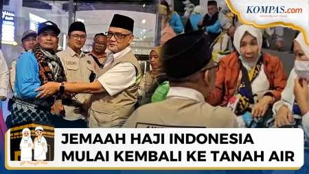 Momen Menhaj Lepas Kepulangan Jemaah Haji Indonesia Ke Tanah Air