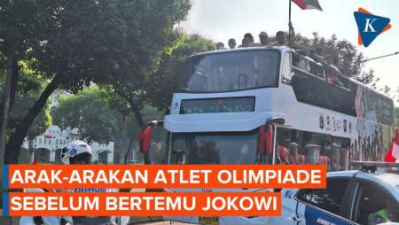 Momen Arak-arakan Atlet Olimpiade Paris 2024 Menuju Istana Negara untuk Bertemu Jokowi