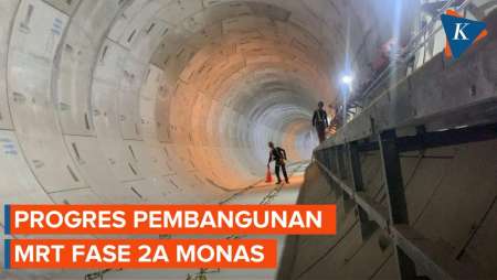 Penampakan Terkini Progres MRT Fase 2A di Monas