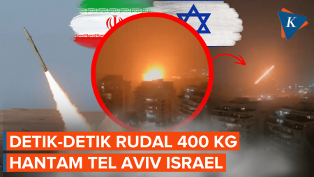 Detik-detik Rudal 400 Kg Hantam Tel Aviv Israel, Diduga Dilancarkan Iran