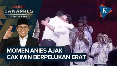 Momen Anies Ajak Cak Imin Pelukan Erat Usai Debat Keempat Pilpres 2024